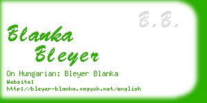 blanka bleyer business card